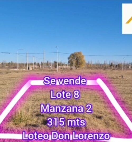 Terreno en el loteo Don Lorenzo